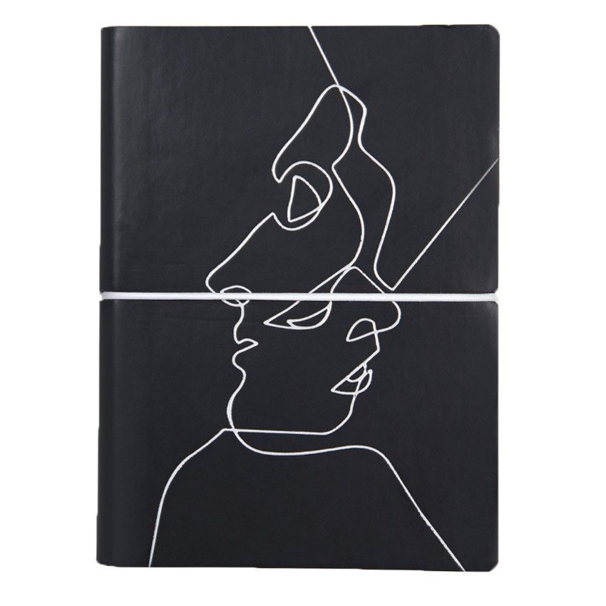 Agenda Midi Faces Black - Dag -